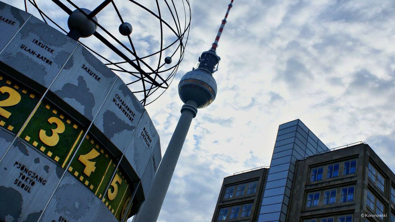 The TV tower in Berlin, the tallest building in Germany.